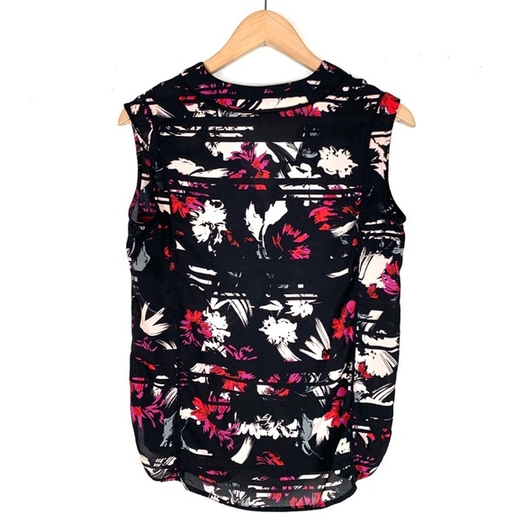 Halogen Blouse Black V-Neck Sleeveless Small - Picture 5 of 5